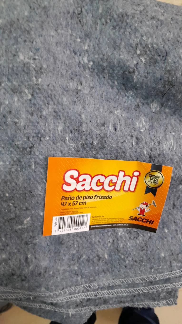 SACCHI PAÑO GRIS DE PISO FRISADO 47X57 CM