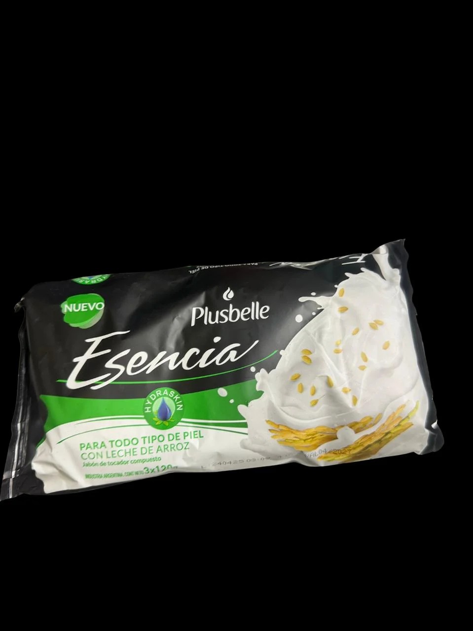 PLUSBELLE ESENCIA JAB.LECHE DE ARROZ 3 U.X 120 G. (27)